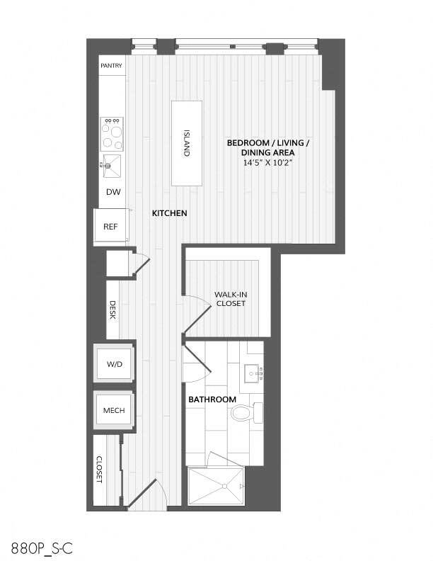Floor Plan - Studio-S-C_880 P
