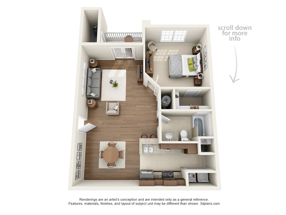 Floor Plan - One Bedroom
