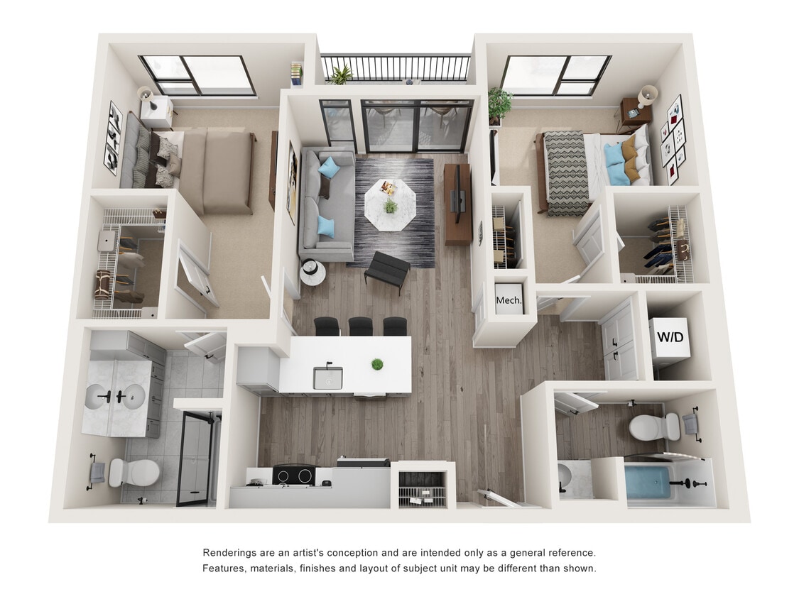Taurus - 2 Bed, 2 Bath, 959 sq. ft. - Taurus