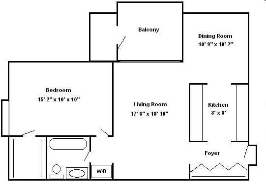 1 Bedroom Midrise F DIx - 1 Bedroom Midrise F Dlx