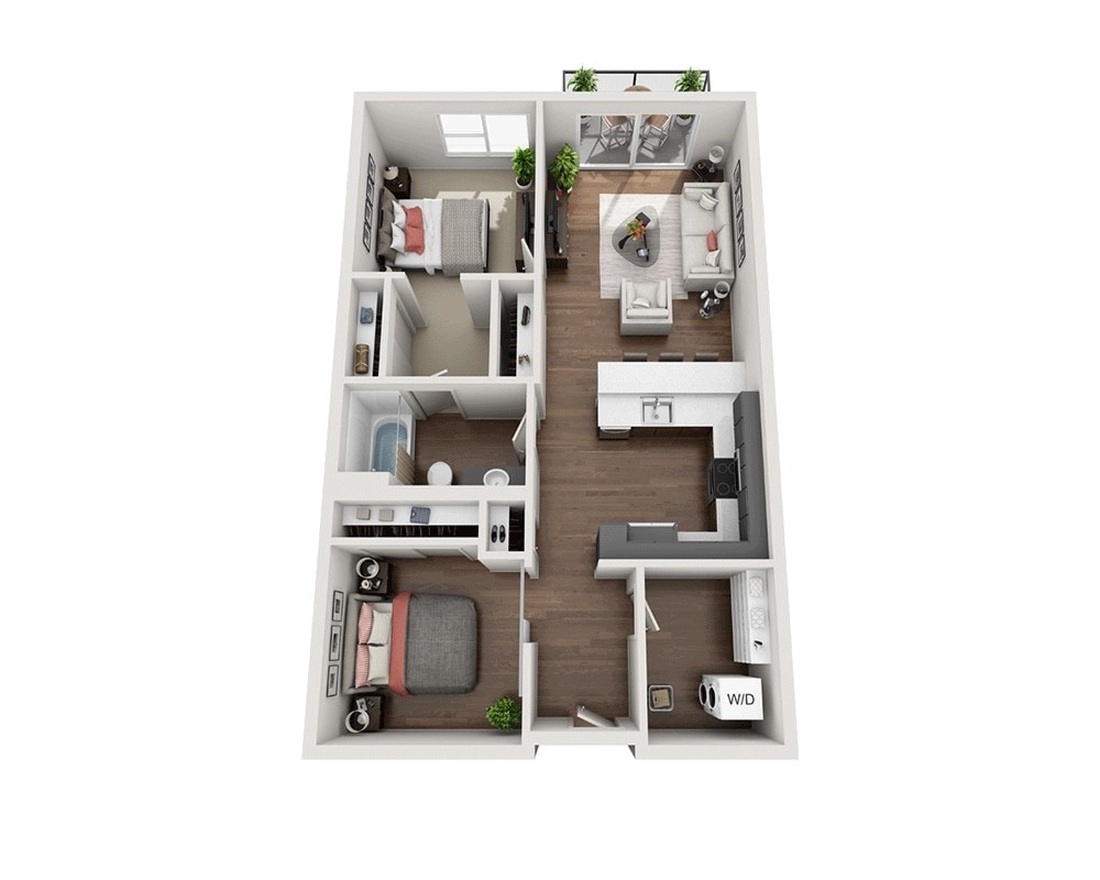 Floor Plan - Two Bedroom B1A
