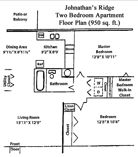 2BR/1BA - Two Bedroom