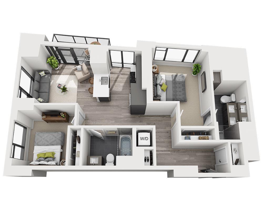 Floor Plan - Two Bedroom B2G