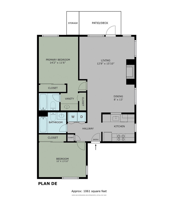 2 Bed/2 Bath - Plan DE
