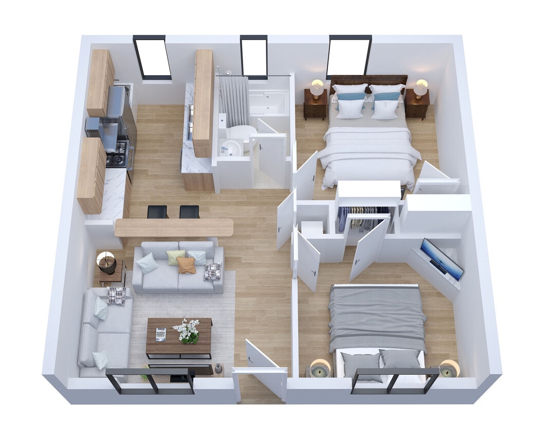 Floor Plan - 2 BR