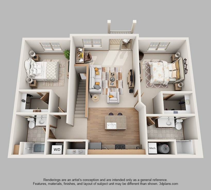 Floor Plan - 2-Bedroom Standard