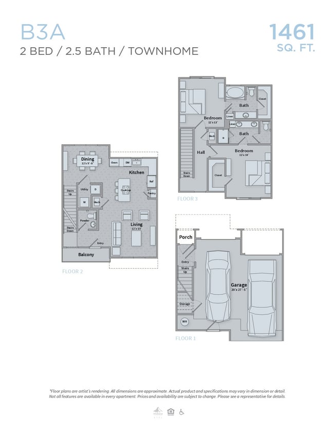 Floor Plan - B3A – Townhome
