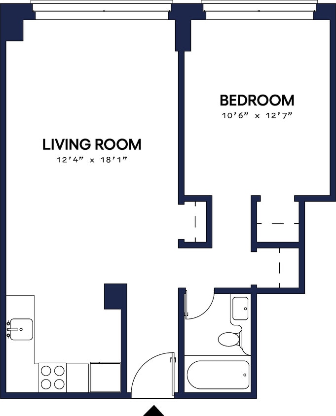 Floor Plan - One Bedroom