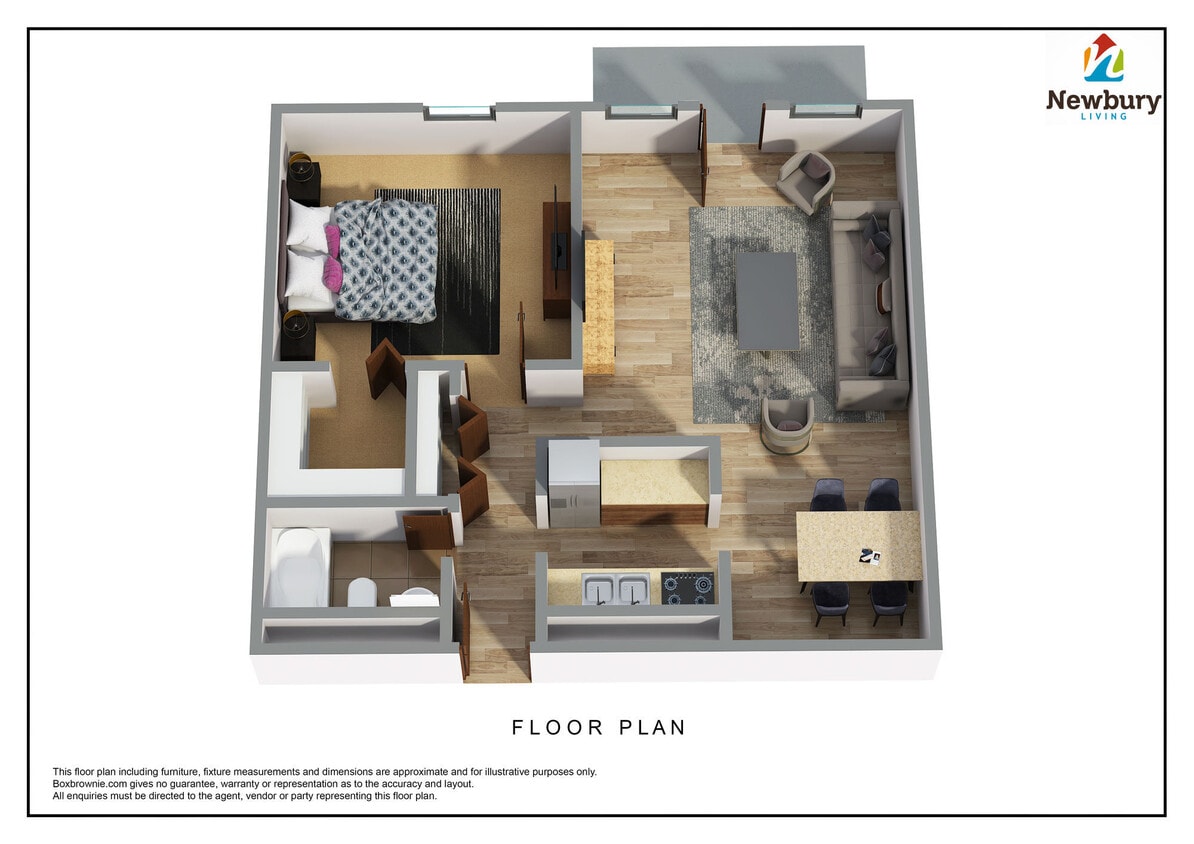 Floor Plan - 1 BR Renovated