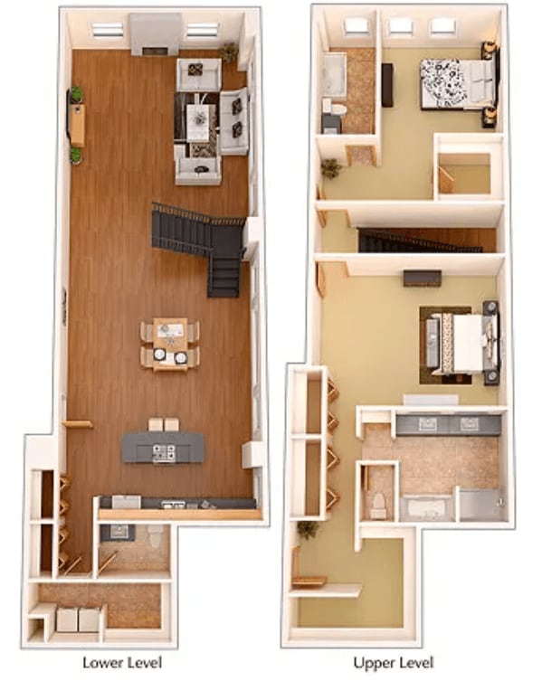 Floor Plan - Townhome | 2 Bed - 2.5 Bath