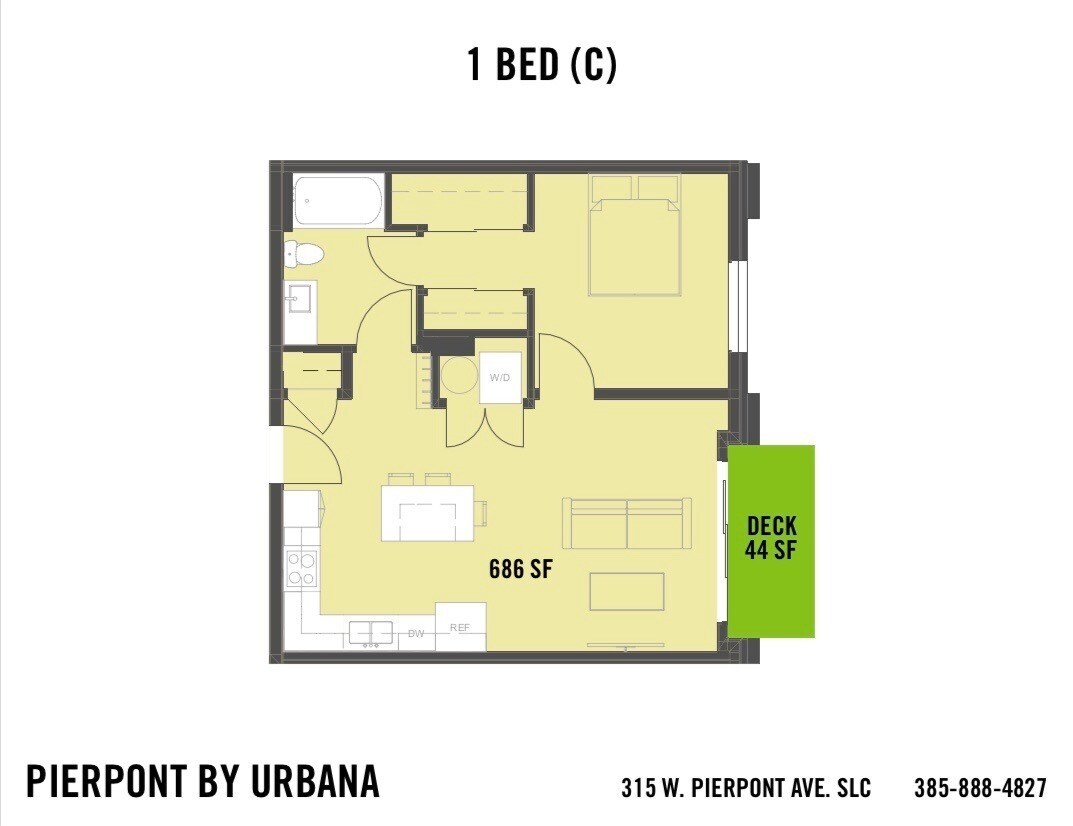 Floor Plan - 1 BED (C)