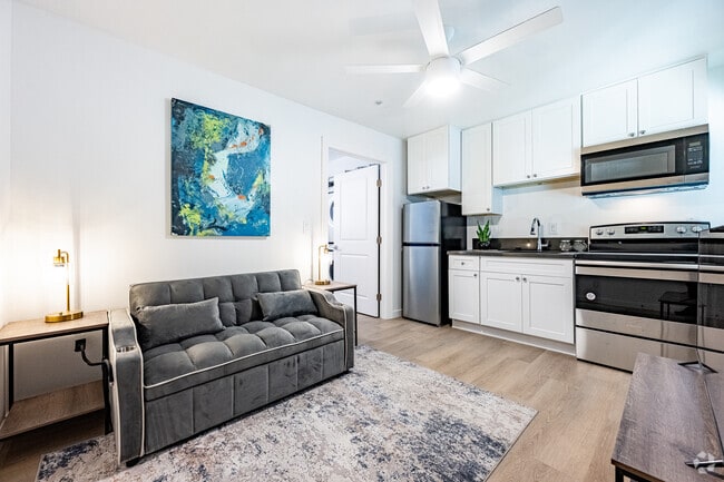 1BR, 1BA - 390SF - Living Room - The Jade