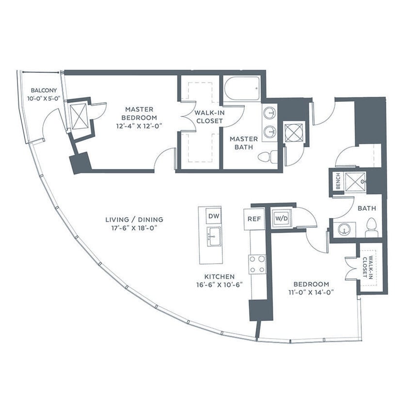 Floor Plan - 2B-WEST