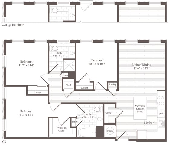 Floor Plan - 3 Bed 2 Bath