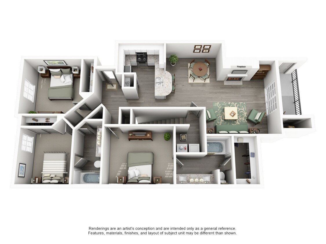 Crest 3 X 2 - Three Bedroom / Two Bath