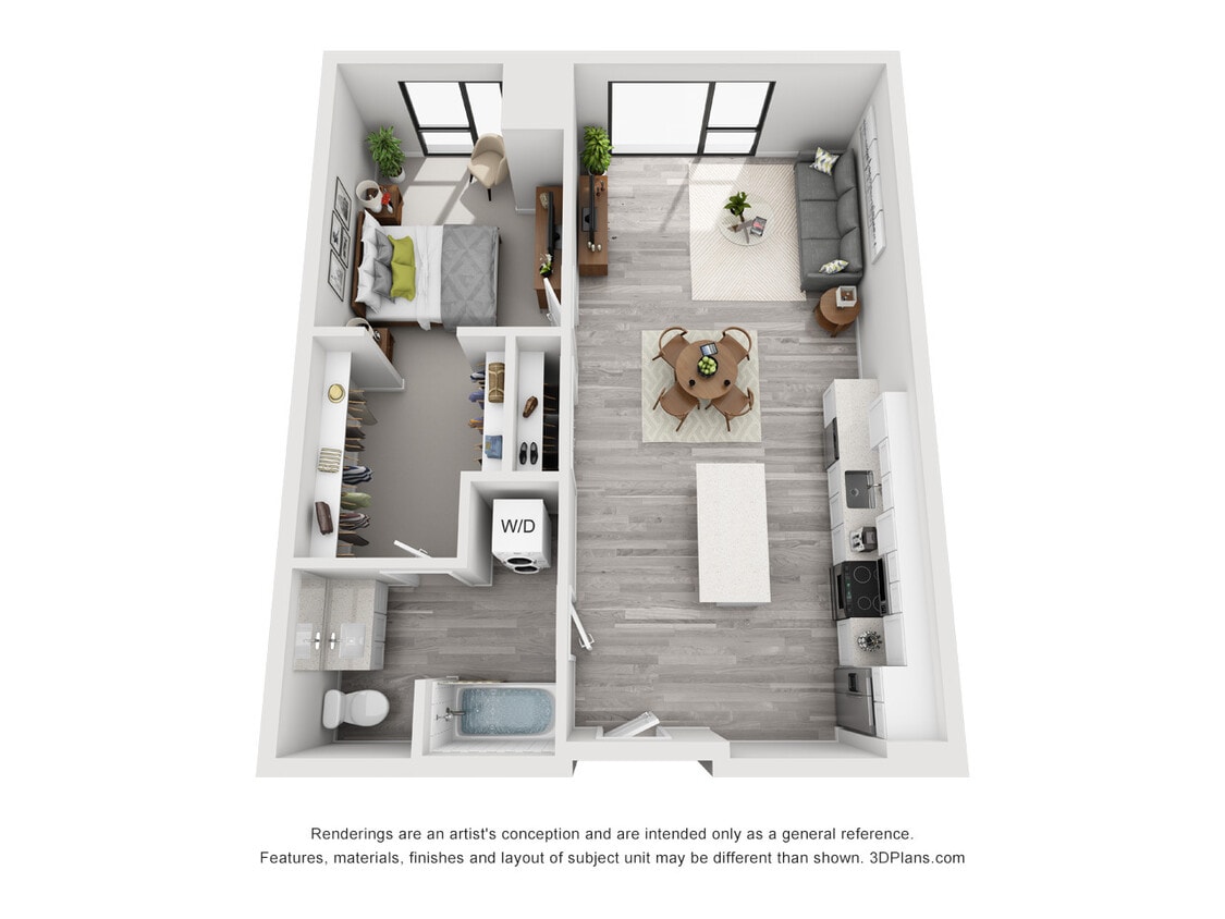 The Glenn - B15 - 1x1 - 1 Beds - 1 Baths - 821 Sq. ft. - B15