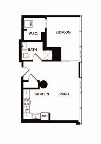 Floor Plan - One Bedroom Z