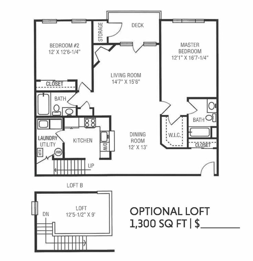 Unit B 2×2+Loft - Unit B 2×2+Loft