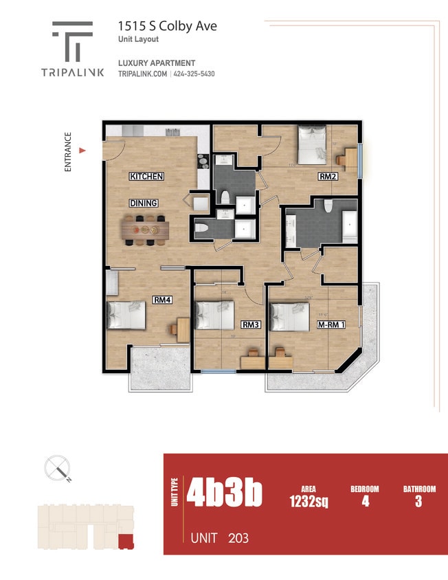 Floor Plan - Unit 203