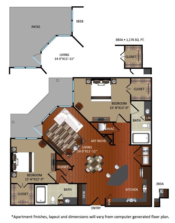 Floor Plan - 3B3