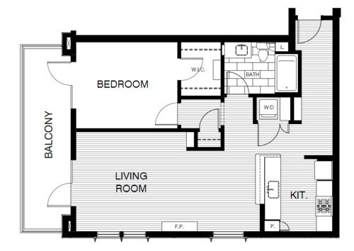 Floor Plan - 1x1 LG Balc 873