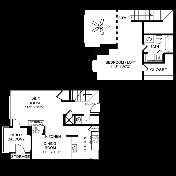 1BR/1.5BA - Auburn Loft