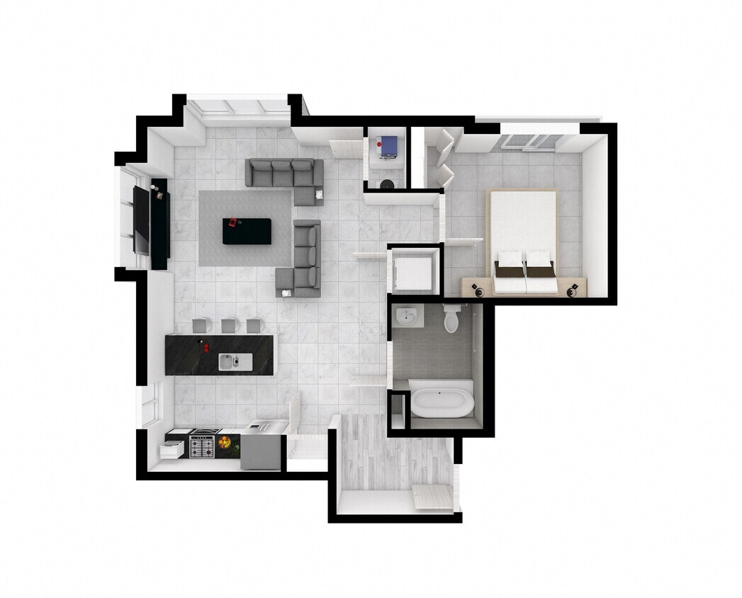 Floor Plan - 1 Bedroom B