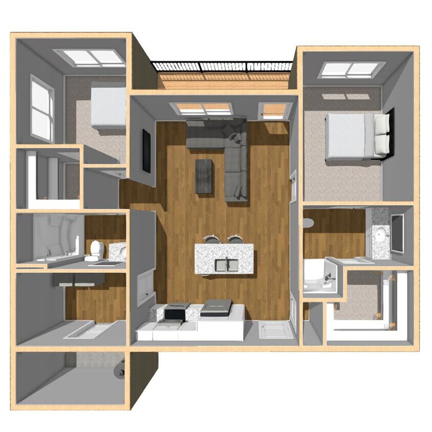 Floor Plan - E3 1171 SF