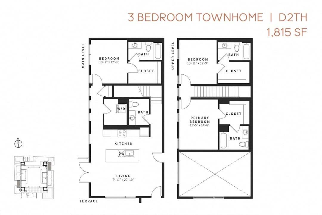 Floor Plan - Three Bedroom Penthouse D2th