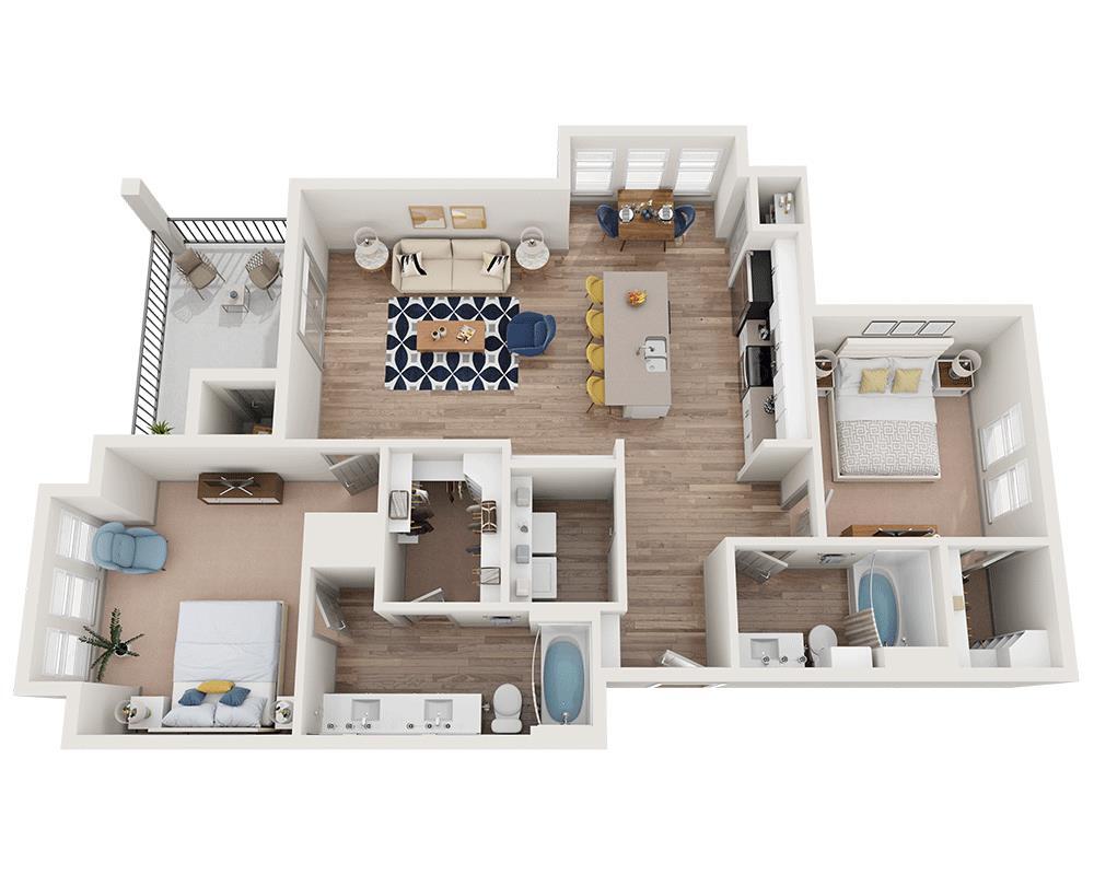 Floor Plan - Two Bedroom B2A