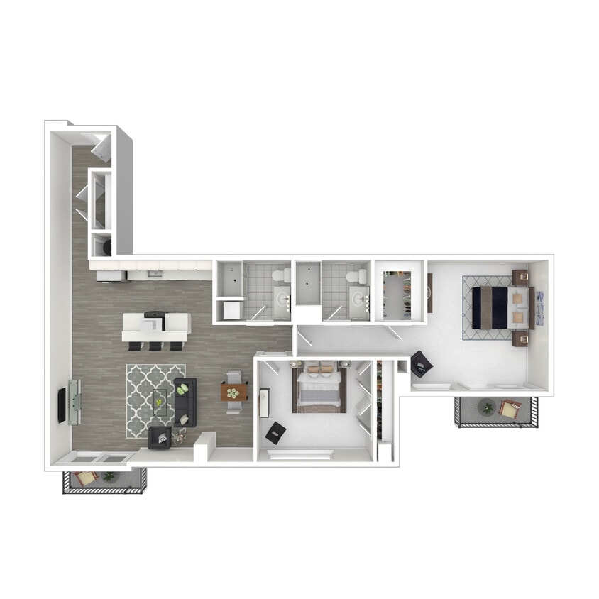 Chic's Beach - 2x2 (3D Furnished) - Chics Beach