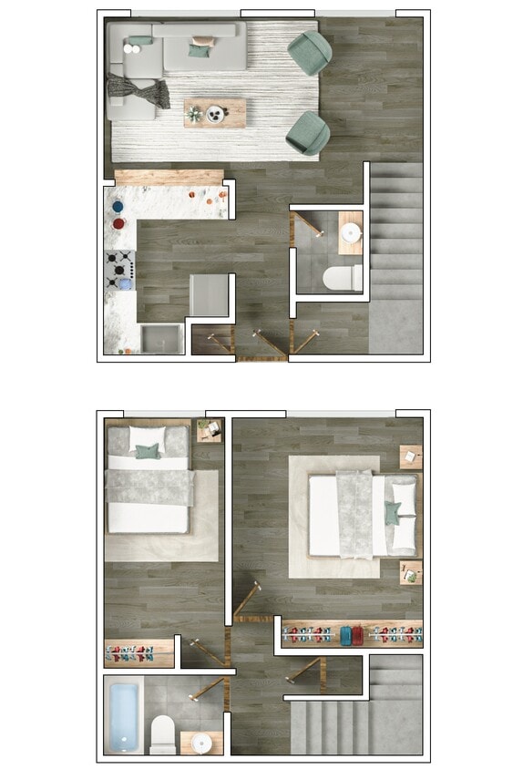 Floor Plan - 2 Bedroom & 1.5 Bathroom