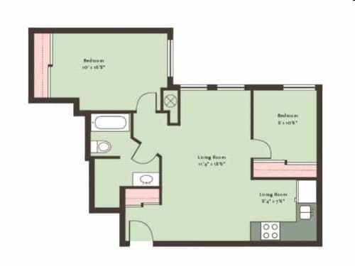 2BR/1BA - blwd2b09