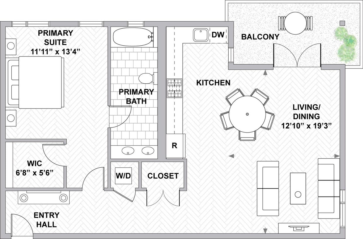 Floor Plan - A4 1 Bed a