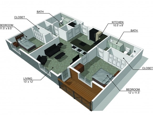 Floor Plan - 2 Bedroom A