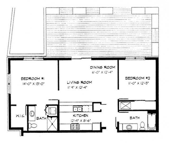 2 Bed / 2 Bath - 938 SF - 2 Bed / 2 Bath - 938 SF