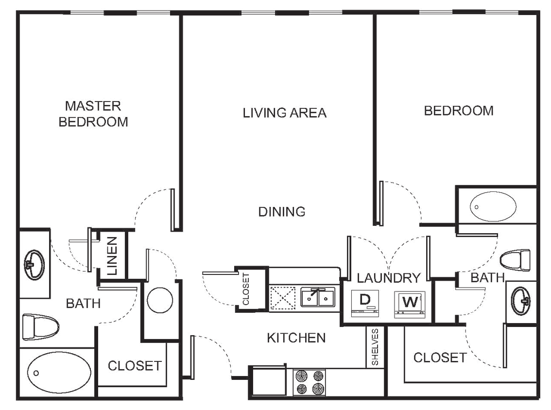 Floor Plan - B0-G Two Bedroom