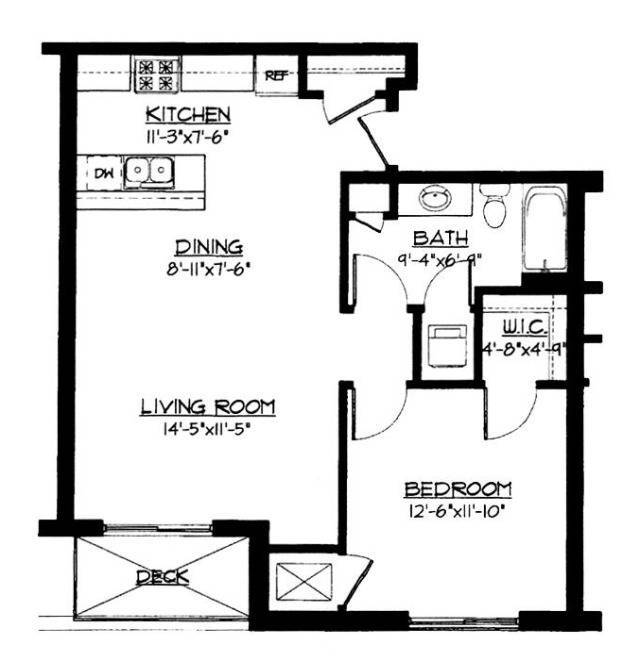 1 Bed / 1 Bath - 772 SF - 1 Bed / 1 Bath - 772 SF