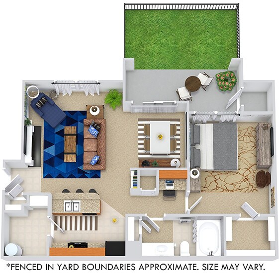 Floor Plan - Sunset with Fenced-In Yard