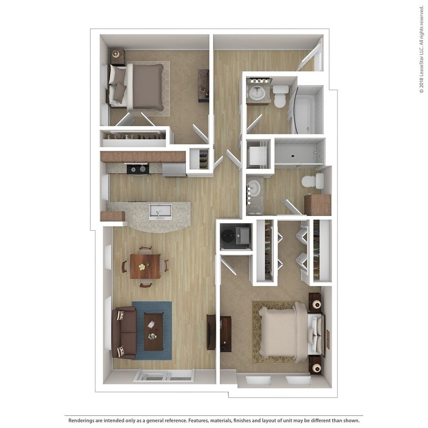 Floor Plan - Opus 2 Bedroom B3