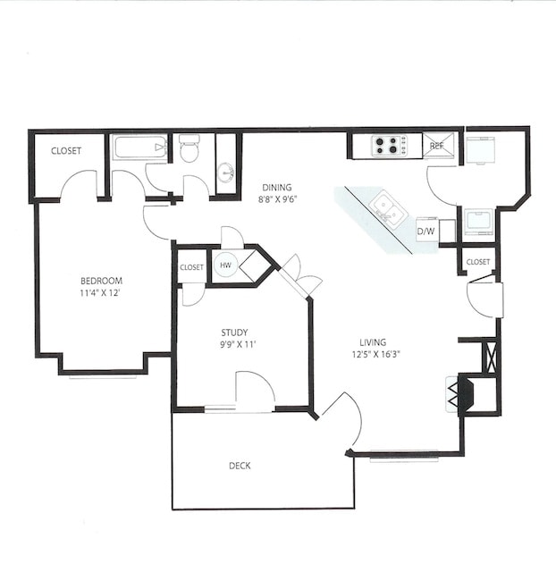 B - One Bedroom + Den