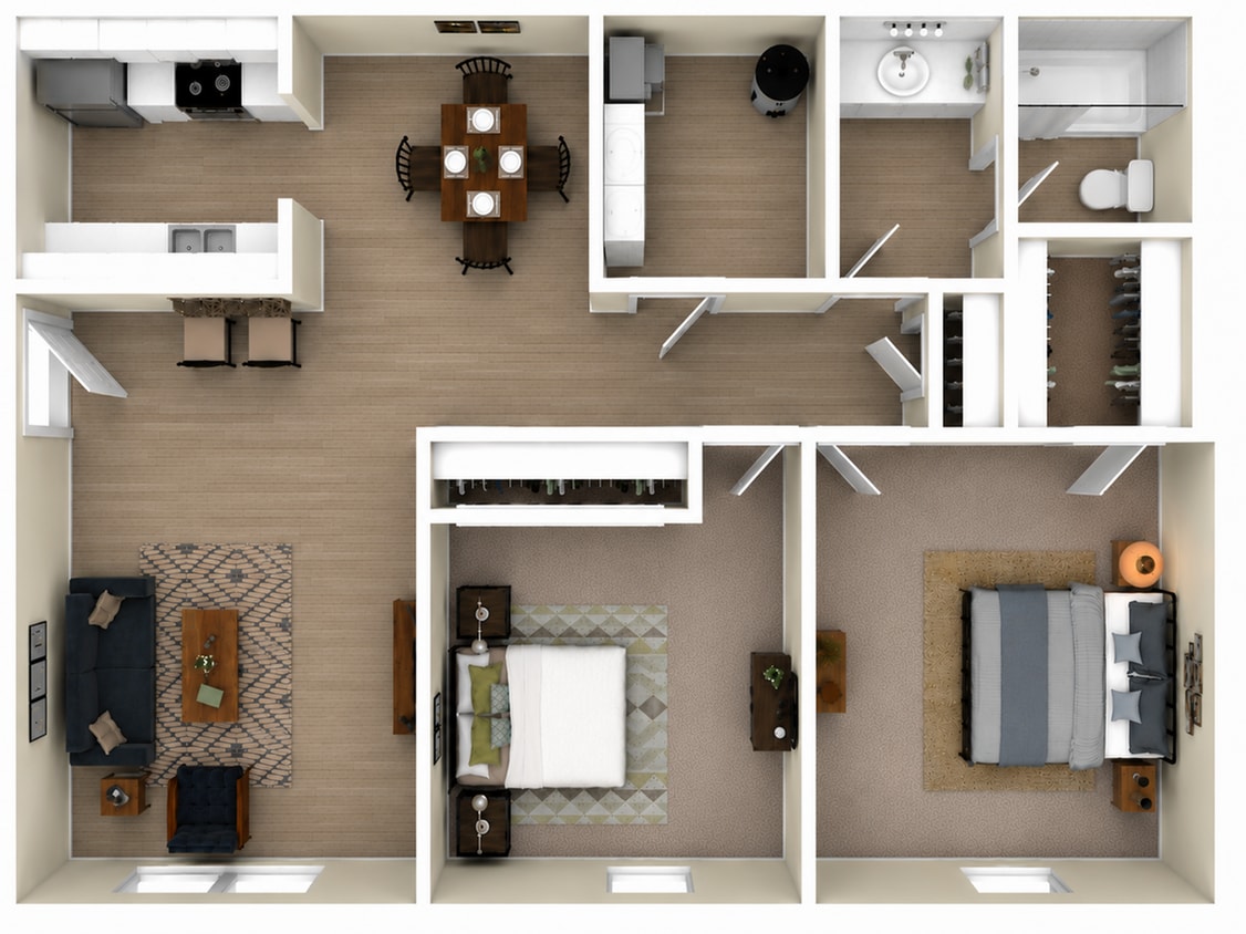 Renovated Oakhaven Two Bedroom One Bath - Oakhaven-Platinum