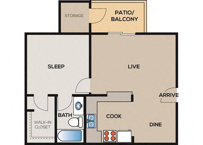 Floor Plan - A1 - Renovated
