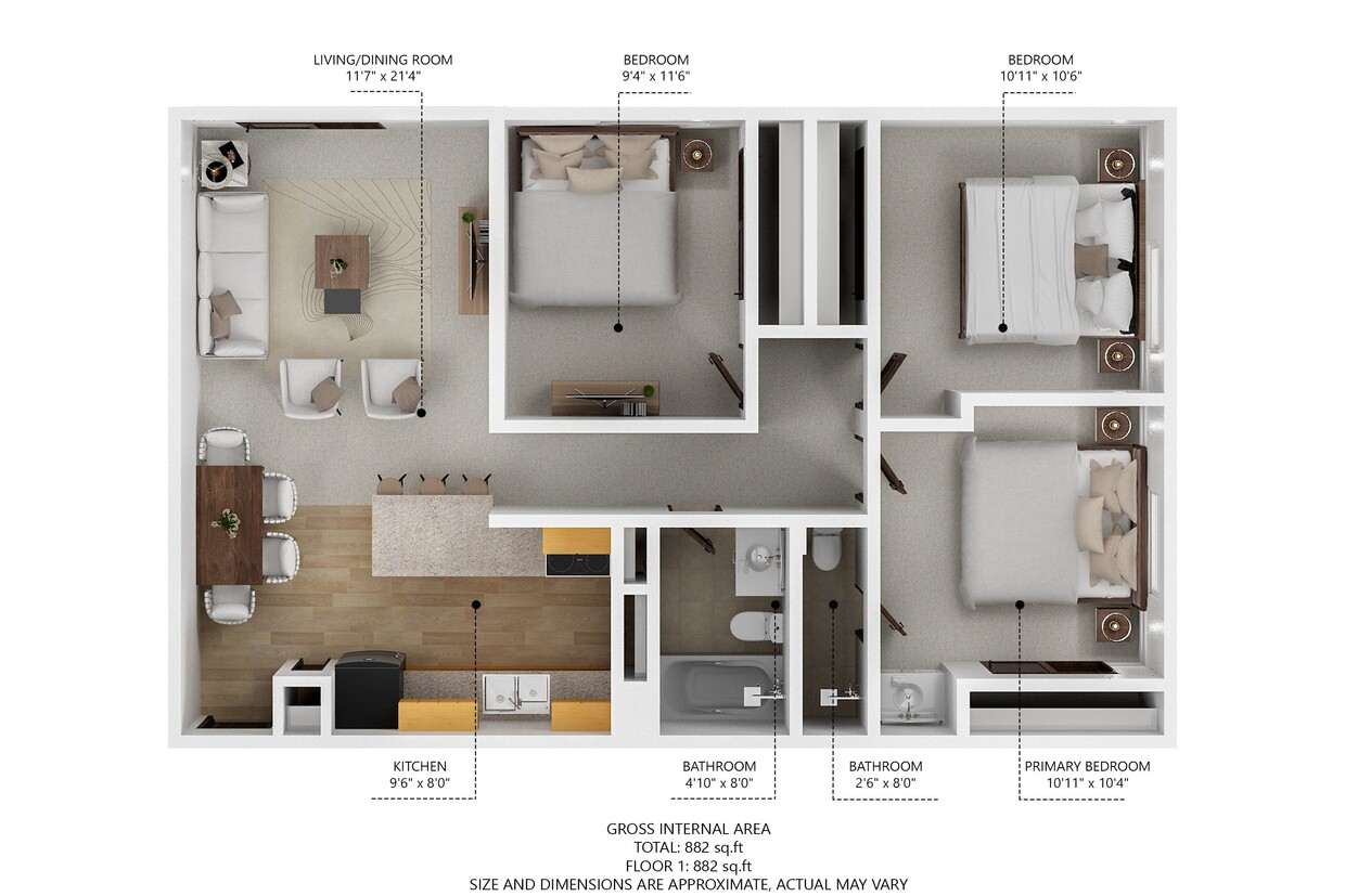 Floor Plan - 3 x 1.75 G 879