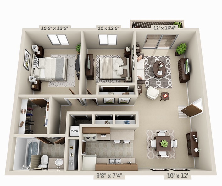 Floor Plan - 2 Bedroom