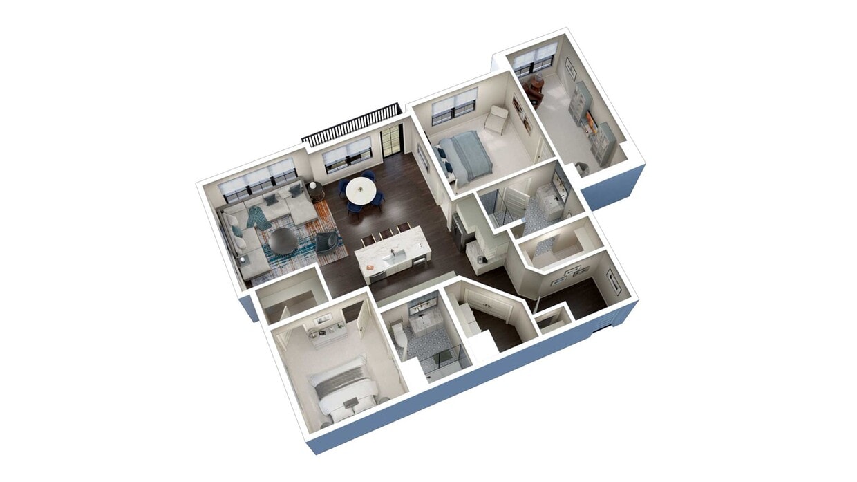 Unit C3 Perspective copy - C3 with Den