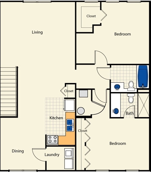 2BR/2BA - 2 Bed 2 Bath