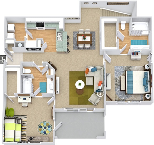 Floor Plan - Springwell with Attached Garage
