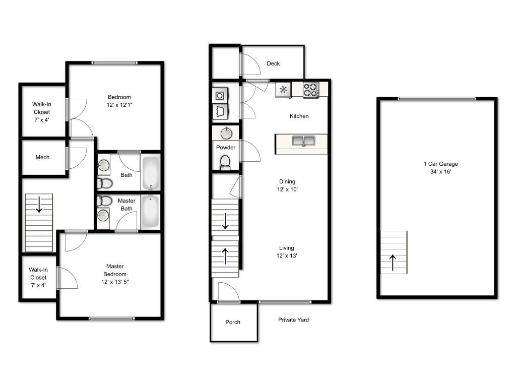 Floor Plan - 2 Bedroom 2.5 Bathroom