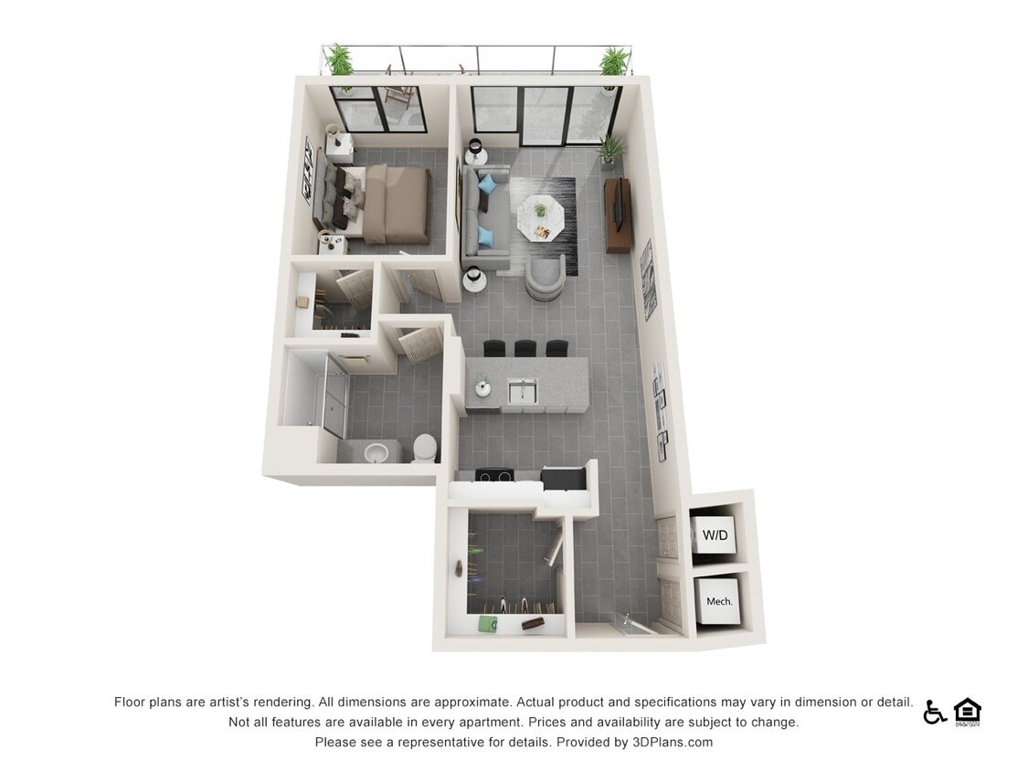 Floor Plan - One Bedroom E